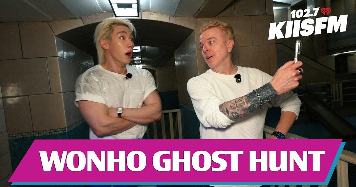 Wonho in 102.7 KIIS FM: WONHO & JoJo go GHOST HUNTING at the Queen Mary!